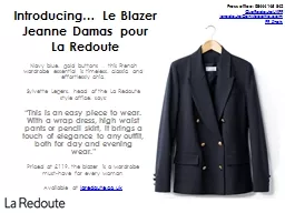 Introducing… Le Blazer Jeanne Damas pour