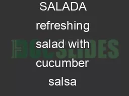 CITRUS SALADA refreshing salad with cucumber salsa & fresh