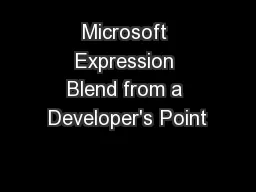 Microsoft Expression Blend from a Developer's Point