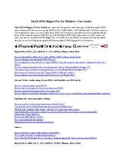 MacX DVD Ripper Pro for Windows User Guide MacX DVD Ri