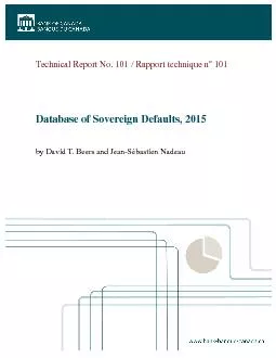 Technical Report No. 101/ Rapport technique nDatabase of Sovereign Def