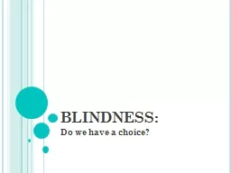 BLINDNESS: