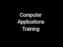 Computer Applications Training 