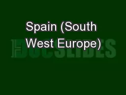 Spain (South West Europe)