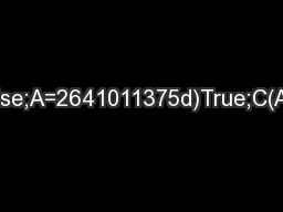 c)False;A=2641011375d)True;C(A)=C(�A)andRS(A)=RS(�A).4.Section4.1,Prob