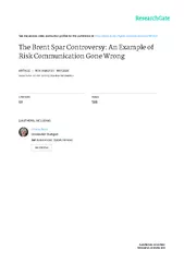Risk AnalvsiPerspectiveThe Brent Spar ControversyCommunication Gone Wr