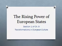 The Rising Power of European States