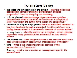Formative Essay