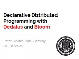 Declarative Distributed Programming with