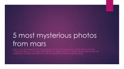 5 most mysterious photos from mars