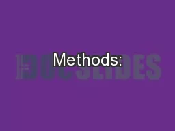 Methods:
