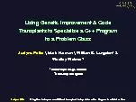 ContributionsIntroductionofmulti-donorsoftwaretransplantationUseofgene