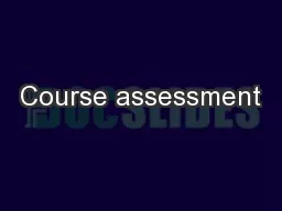 Course assessment