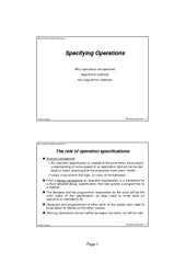 Basi di Dati e Sistemi Informativi IISpecifyingOperations--12003 Giorg