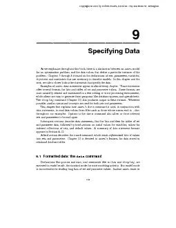 SPECIFYING DATA CHAPTER 9command. In its most com-reads data from a fi