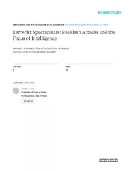 Terrorist Spectaculars: Backlash Attacks and the Focus of Intelligence