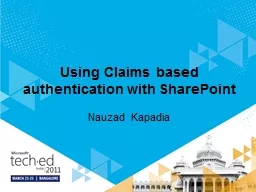 Using Claims based authentication with SharePoint