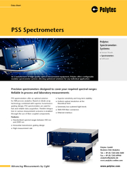 PSS SpectrometersData sheet