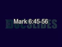 Mark 6:45-56