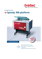 Speedy 300 laser engraver stands for productivity, economic efficiency