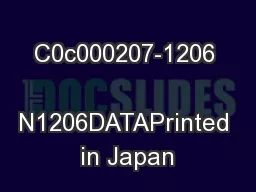 C0c000207-1206  N1206DATAPrinted in Japan