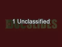 1 Unclassified