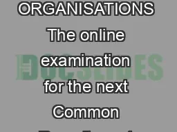 RECRUITMENT OF SPECIALIST OFFICERS IN PARTICIPATING ORGANISATIONS The online examination for the next Common Recruitm ent Process CRP for selection of personnel Officers cadre posts in the Participat