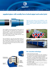 Spigot and socket systems are well established in water supply applica
