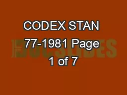 CODEX STAN 77-1981 Page 1 of 7