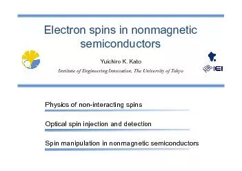 Electron spins in nonmagnetic semiconductors