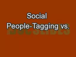 Social People-Tagging vs.