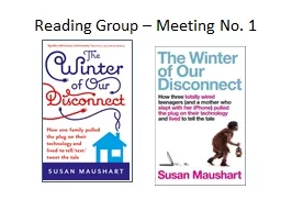 Reading Group – Meeting No. 1