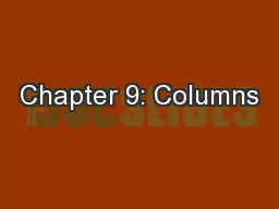 Chapter 9: Columns