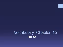 Vocabulary Chapter 15