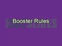 Booster Rules