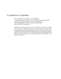 ComplexitiesofsplashingR.D.Deegan,P.Brunet,andJ.EggersDepartmentofPhys