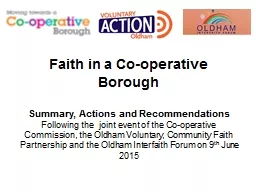 Faith in a Co-operative Borough