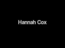Hannah Cox