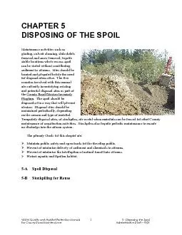 Water Quality and Habitat Protection Manual    5 - Disposing the Spoil