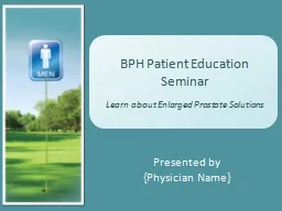 BPH Patient Education Seminar