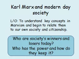 Karl Marx and modern day society