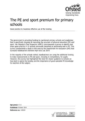 sport premium for primary