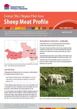 Central West Region Pilot Area Sheep Meat Prole FACTSHEET NO