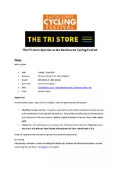 The Tri Store Sportive at the Eastbourne Cycling FestivalFAQsWhat & wh
