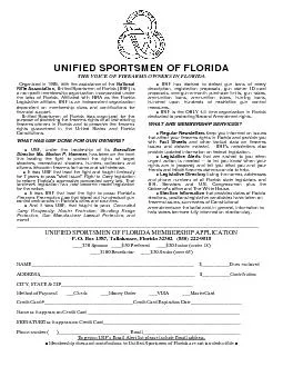THE VOICE OF FIREARMS OWNERS IN FLORIDA   Organized in 1976, with the