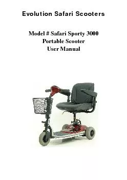 volutionSafariScooters 1   Model#SafariSporty3000 PortableScooter User