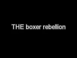THE boxer rebellion