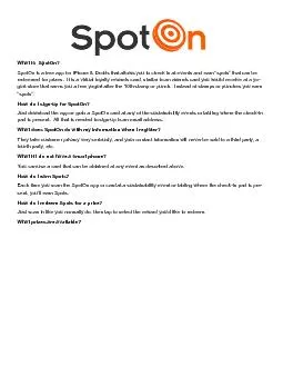 What is  SpotOn?