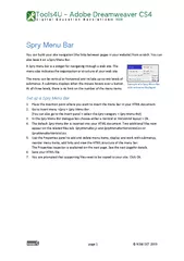 Spry Menu Barou can build your site navigationthe links between
...