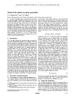 Modelofthespumeseaspraygeneration